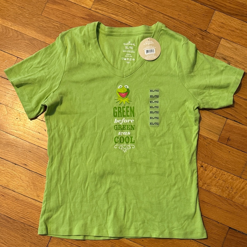 NWT Hallmark Kermit The Frog Green Before Green Was Cool size XL